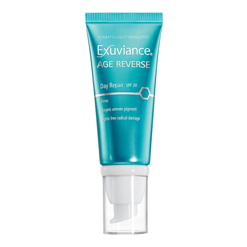 Exuviance Age Reverse Day Repair SPF 30 on white background
