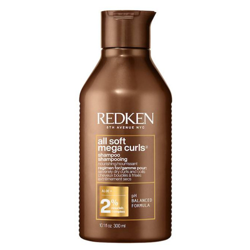 Redken All Soft Mega Curls Shampoo on white background
