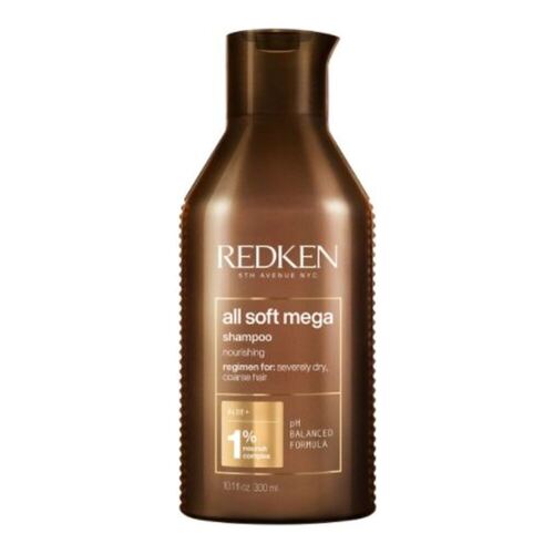 Redken All Soft Mega Shampoo, 300ml/10.1 fl oz Redken All Soft Mega Shampoo on white background