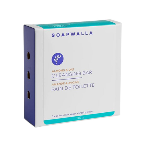 Soapwalla Activated Charcoal and Petitgrain Cleansing Bar on white background