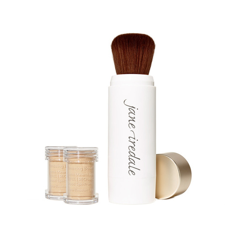 jane iredale Amazing Base Refillable Brush and 2 Refill Canisters - Amber SPF20, 1 set