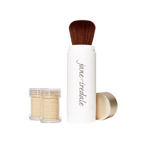 jane iredale Amazing Base Refillable Brush and 2 Refill Canisters - Warm Silk SPF20, 1 sets