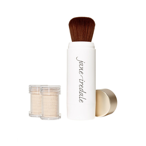 jane iredale Amazing Base Refillable Brush and 2 Refill Canisters - Amber SPF20 on white background