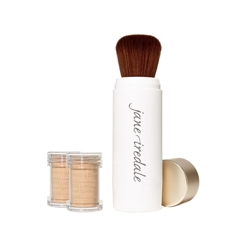 jane iredale Amazing Base Refillable Brush and 2 Refill Canisters - Honey Bronze SPF20, 1 sets