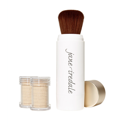 jane iredale Amazing Base Refillable Brush and 2 Refill Canisters - Light Beige SPF20, 1 sets