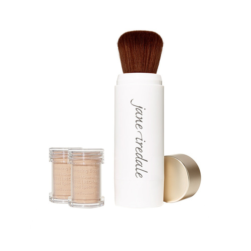 jane iredale Amazing Base Refillable Brush and 2 Refill Canisters - Natural SPF20, 1 sets