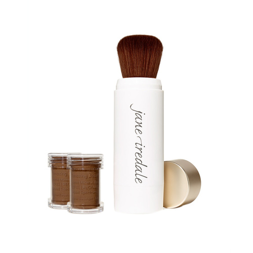 jane iredale Amazing Base Refillable Brush and 2 Refill Canisters - Cocoa SPF15, 1 sets