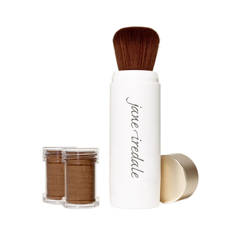 jane iredale Amazing Base Refillable Brush and 2 Refill Canisters - Mahogany SPF15, 1 sets