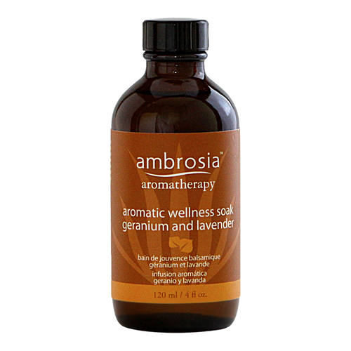 Ambrosia Aromatherapy Aromatic Wellness Soak Geranium Lavender, 120ml/4 fl oz