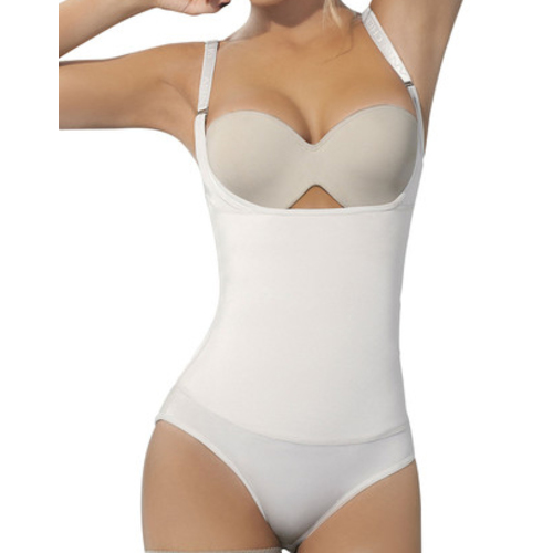Ann Chery Fajas Body Senos Libres 4010 in Thong | Nude - XS Size, 1 piece Ann Chery Fajas Body Senos Libres 4010 in Thong | Nude - 2XL Size on white background