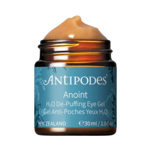 Antipodes Anoint H2O De-Puffing Eye Gel on white background
