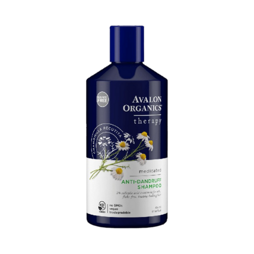 Avalon Organics Anti-Dandruff Medicated Shampoo on white background