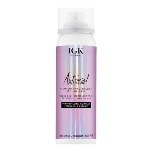 IGK Hair Antisocial Overnight Dry Hair Mask, 50ml/1.7 fl oz IGK Hair Antisocial Overnight Dry Hair Mask on white background