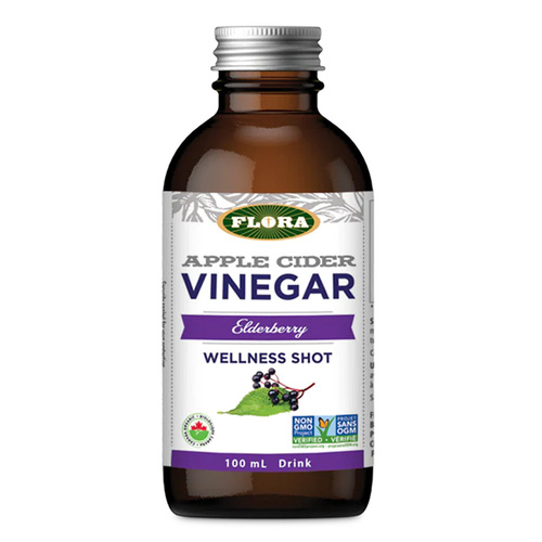 Flora Apple Cider Vinegar Shot - Elderberry, 100ml/3.4 fl oz