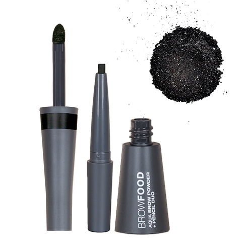 Lashfood Aqua Brow Powder and Pencil Duo - Charcoal, 1 pieces