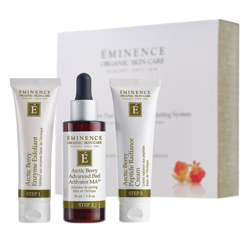 Eminence Organics Arctic Berry Peel and Peptide Illuminating System on white background