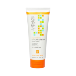 Argan Oil and Shea Moisture Rich Styling Cream on white background