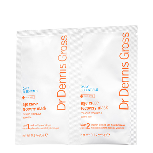 Dr Dennis Gross Age Erase Recovery Mask with Mega 10 Plus | 6 Treatment, 6 sheets Dr Dennis Gross Age Erase Recovery Mask with Mega 10 Plus | 6 Treatment on white background