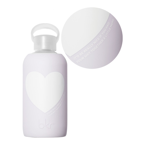 bkr Water Bottle - Lala Text Heart | Little (500ML) on white background
