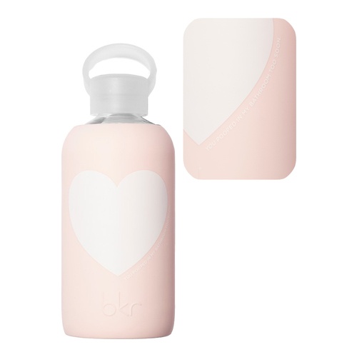 bkr Water Bottle - Tutu Text Heart | Little (500ML), 1 piece bkr Water Bottle - Tutu Text Heart | Little (500ML) on white background