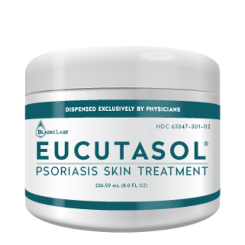 Blaine Labs Eucutasol Psoriasis Cream, 118ml/4 fl oz Dr.Blaines Eucutasol Psoriasis Cream on white background