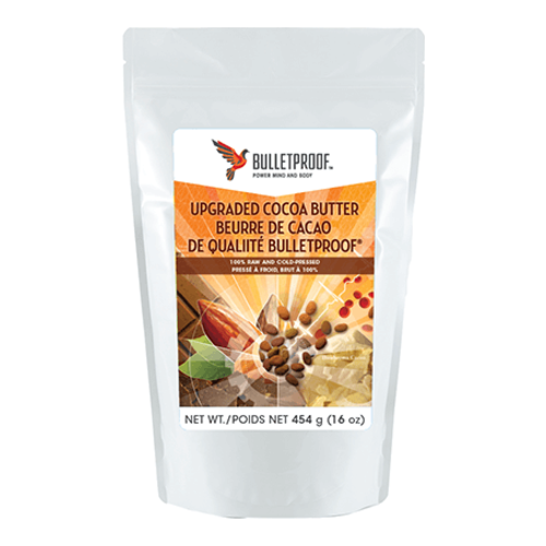 Bulletproof Upgraded Cocoa Butter, 454g/16 oz Bulletproof Upgraded Cocoa Butter on white background