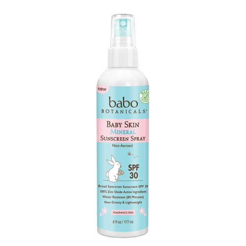 Babo Botanicals Baby Skin Mineral Sunscreen Spray SPF 30 - Non-Aerosol, 180ml/6.09 fl oz
