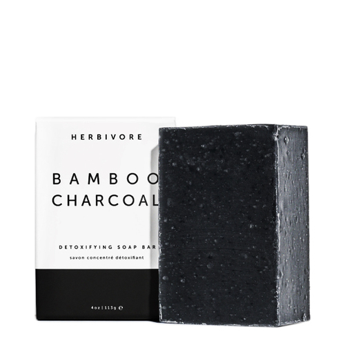 Herbivore Botanicals Bamboo Charcoal Cleansing Bar Soap, 113g/4 oz Herbivore Botanicals Bamboo Charcoal Cleansing Bar Soap on white background