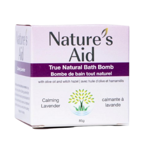 Nature's Aid Bath Bomb - Calming with Lavender, 85g/3 oz Natures Aid Bath Bomb - Calming with Lavender on white background