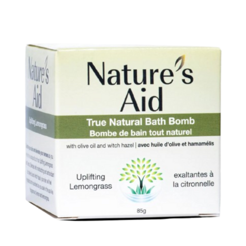 Nature's Aid Bath Bomb - Uplifting Lemongrass, 85g/3 oz Natures Aid Bath Bomb - Uplifting Lemongrass on white background