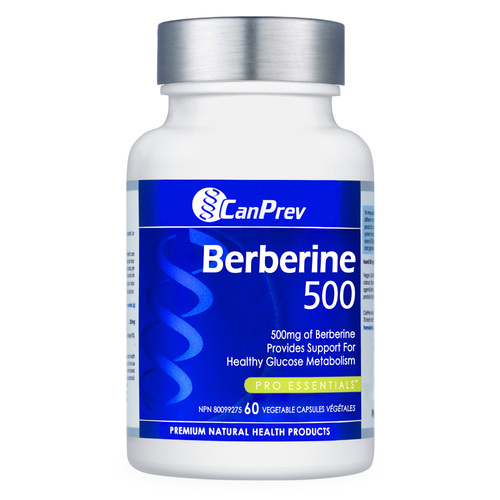 CanPrev Berberine 500mg on white background