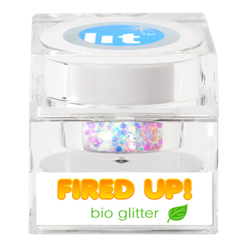 Lit Cosmetics Bio Glitter - Over A Rainbow, 4g/0.1 oz Lit Cosmetics Bio Glitter - Feeling Blue on white background
