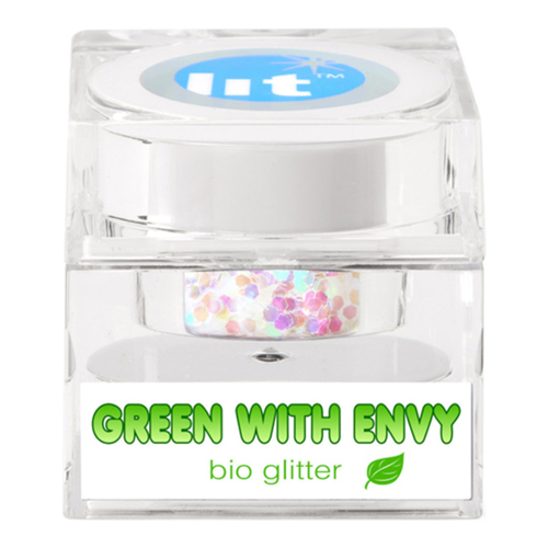 Lit Cosmetics Bio Glitter - Over A Rainbow, 4g/0.1 oz Lit Cosmetics Bio Glitter - Feeling Blue on white background