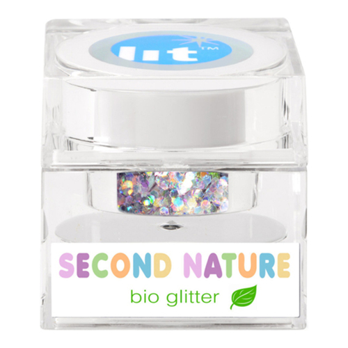 Lit Cosmetics Bio Glitter - Over A Rainbow, 4g/0.1 oz Lit Cosmetics Bio Glitter - Feeling Blue on white background