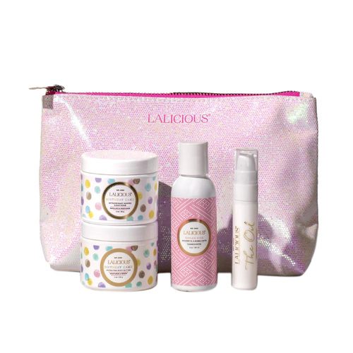 LaLicious Birthday Cake Travel Set, 1 set LaLicious Birthday Cake Travel Set on white background