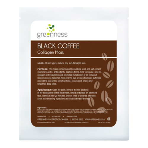 Greeness Cosmetics Black Coffee Collagen Mask, 90g/3.2 oz