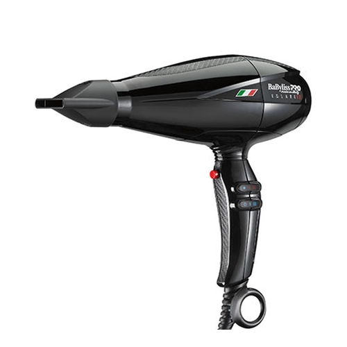 Babyliss Pro Volare Ferrari Red Hairdryer, 1 piece Babyliss Pro Volare Black Hairdryer on white background