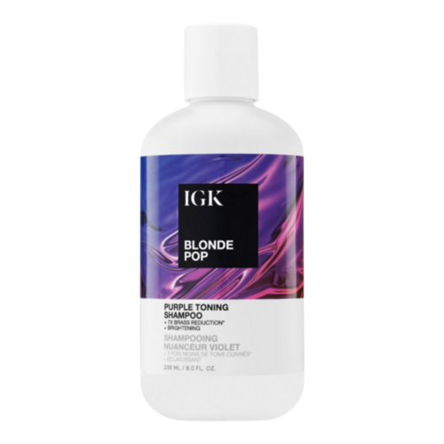 IGK Hair Blonde Pop Purple Toning Shampoo, 236ml/7.98 fl oz
