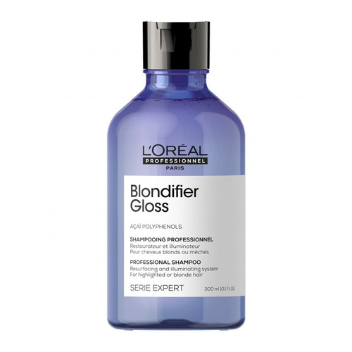 L'oreal Professional Paris Blondifier Gloss Shampoo, 300ml/10.1 fl oz Loreal Professional Paris Blondifier Gloss Shampoo on white background
