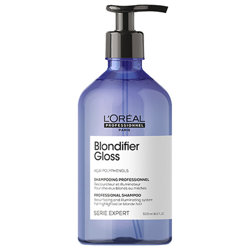 L'oreal Professional Paris Blondifier Gloss Shampoo, 300ml/10.1 fl oz Loreal Professional Paris Blondifier Gloss Shampoo on white background