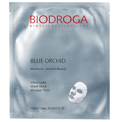 Biodroga Blue Orchid Sheet Mask on white background
