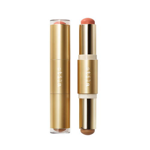 Stila Blush and Bronze Hydro-Blur Cheek Duo - Apricot and Golden on white background