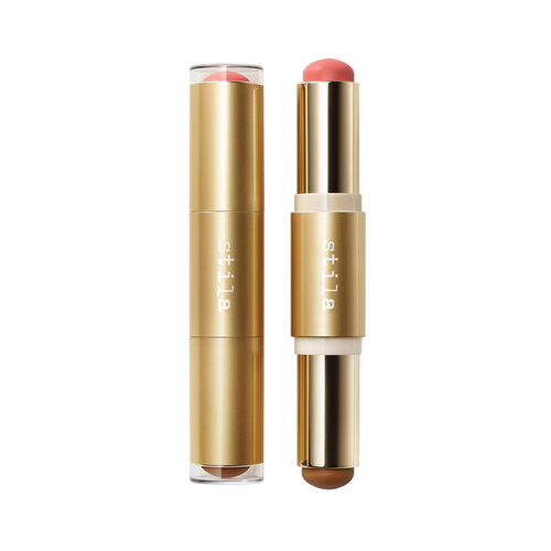 Stila Blush and Bronze Hydro-Blur Cheek Duo - Apricot and Golden on white background