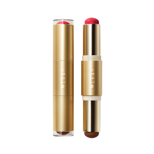 Stila Blush and Bronze Hydro-Blur Cheek Duo - Apricot and Golden on white background