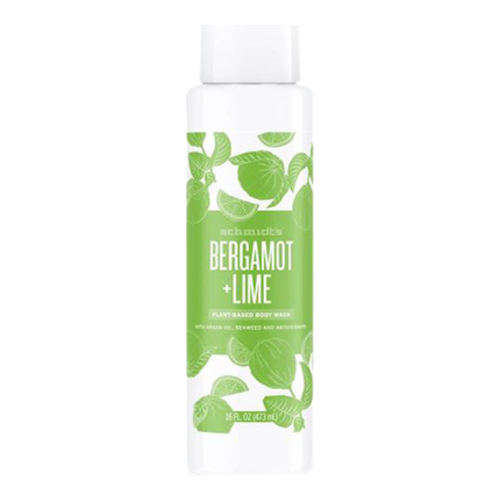 Schmidts Natural Body Wash - Bergamot + Lime on white background