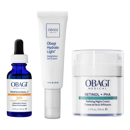 Obagi Bright and Balanced Essentials Trio on white background