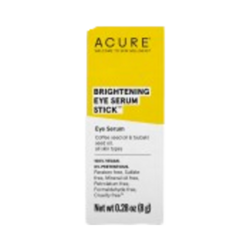 Acure Brightening Eye Serum Stick on white background