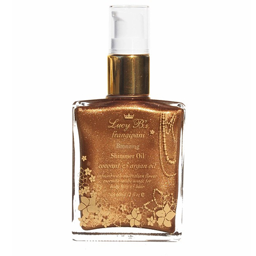 Lucy B Rose Gold Shimmer Oil, 60ml/2 fl oz Lucy B Bronzer Shimmer Oil on white background