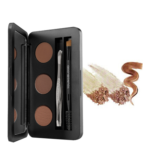 Youngblood Brow ARTISTE Kit - Dark, 3g/0.11 oz Youngblood Brow ARTISTE Kit - Auburn on white background