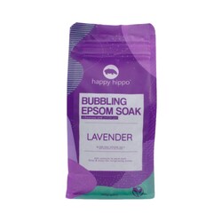 Bubbling Epsom Soak Lavender on white background